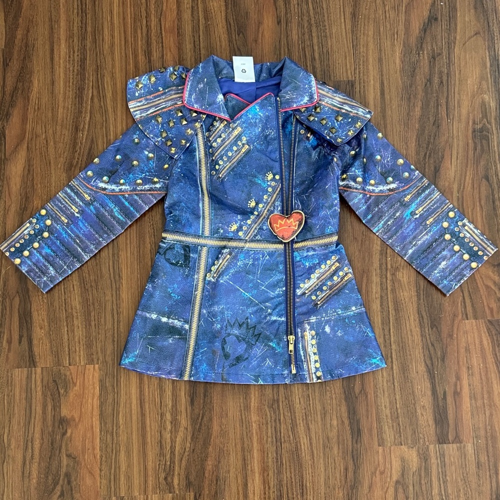 Disney Descendants 2 Evie Youth 4 Faux Leather Jacket Halloween Cosplay